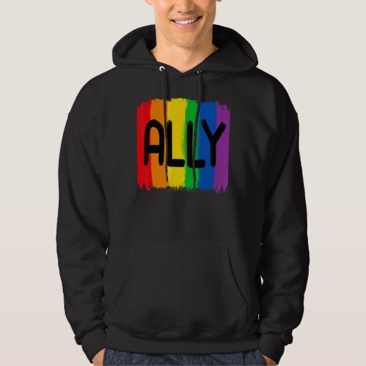 Lgbtq Ally Lgbt Lesbian Gay Bisexual Prix Monat Hoodie (Vorderseite)
