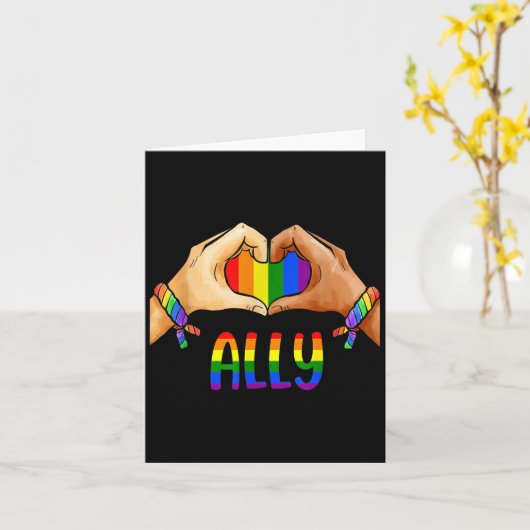Lgbtq Ally T Shirt für Gay Pride Männer Frauen Kin Karte (Gelbe Blume)