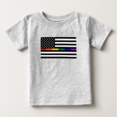LGBTQ American Flag Baby T-shirt (Vorderseite)
