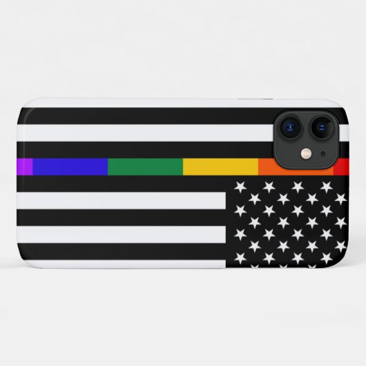 LGBTQ American Flag Case-Mate iPhone Hülle (Rückseite (Horizontal))