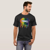Lgbtq American Flag Muster Lips Rainbow Gay Pride T-Shirt (Vorne ganz)