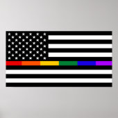 LGBTQ American Flag Poster (Vorne)