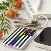 LGBTQ American Flag Schlüsselanhänger (Vorderseite rechts)