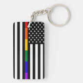 LGBTQ American Flag Schlüsselanhänger (Rückseite)