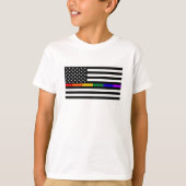 LGBTQ American Flag T-Shirt (Vorderseite)