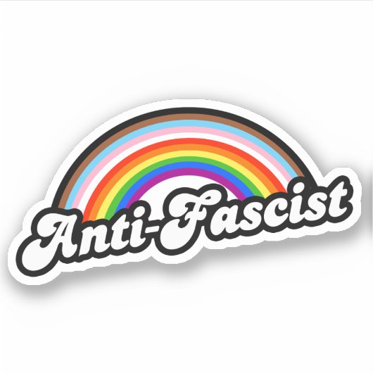 LGBTQ+ Antifaschist Aufkleber (Vorderseite)