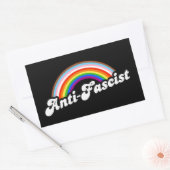 LGBTQ+ Antifaschist Rechteckiger Aufkleber (Umschlag)