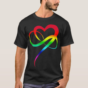 LGBTQ Art Liebe Symbol Rainbow Infinity Heart Poly T-Shirt