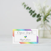 LGBTQ Artisan Small Business Rainbow Stripes Visitenkarte (Stehend Vorderseite)