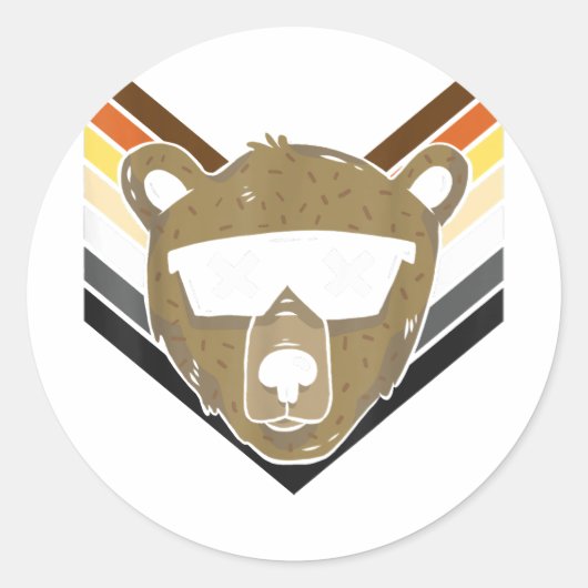 LGBTQ Bär für den Gay Pride Monat - Coole Sonnenbr Runder Aufkleber (Vorderseite)