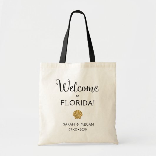 LGBTQ Beach Hochzeitungs-Begrüßungstasche Tragetasche (Vorne)