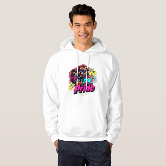 LGBTQ BearDJ VintageVibes Hoodie (Vorne ganz)