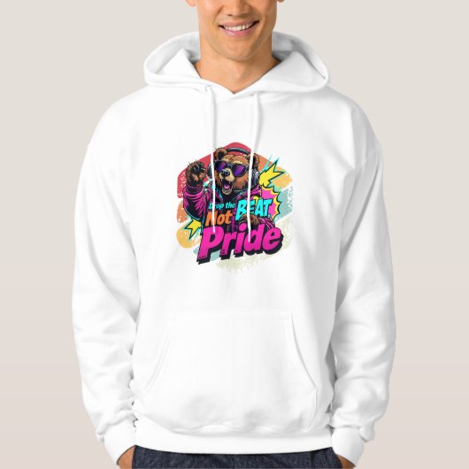 LGBTQ BearDJ VintageVibes Hoodie (Vorderseite)