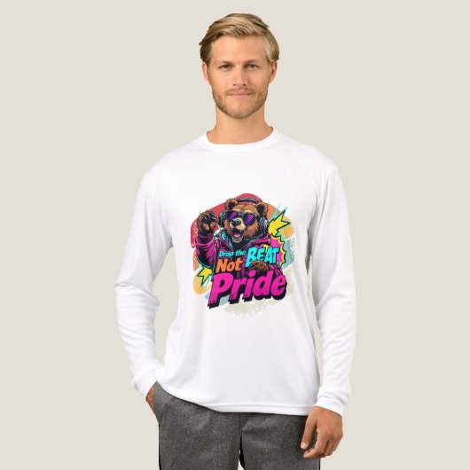 LGBTQ BearDJ VintageVibes Tri-Blend Shirt (Vorderseite komplett)