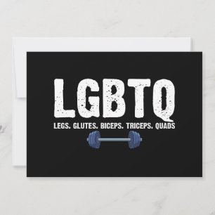 LGBTQ Beine Gesäß Bizeps Trizeps Oberschenkel Gym Einladung