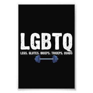 LGBTQ Beine Gesäß Bizeps Trizeps Oberschenkel Gym Fotodruck
