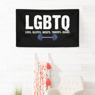 LGBTQ Beine Gesäß Bizeps Trizeps Quadrizeps Fitnes Banner