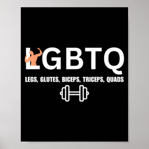 Lgbtq Beine Po Bizeps Trizeps Oberschenkel lustige Poster