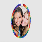 LGBTQ Benutzerdefiniertes Foto Gay Pride-Regenboge Ornament (Vorderseite)