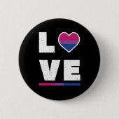 LGBTQ Bisexuelle Pride Flag Beängstigende Grunge-L Button (Vorderseite)