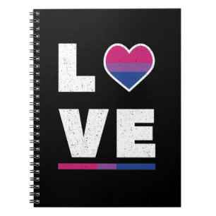 LGBTQ Bisexuelle Pride Flag Beängstigende Grunge-L Notizblock