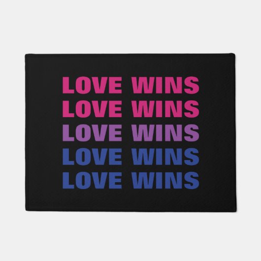 LGBTQ Bisexuelle Pride-Liebe gewinnt benutzerdefin Fußmatte (Vorderseite)