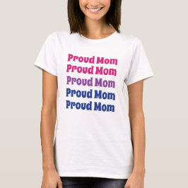 LGBTQ Bisexuelle stolz Mama Wiederholung von Text T-Shirt