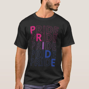 LGBTQ Bisexueller Stolz Typografie Text T-Shirt