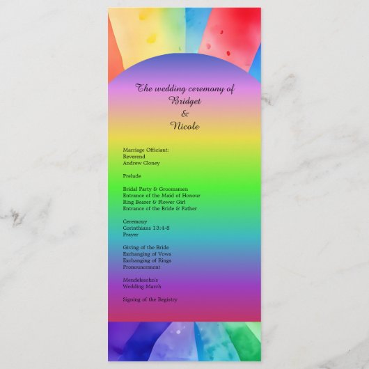 LGBTQ BiSH-Programm & Menü Programm (Rückseite)