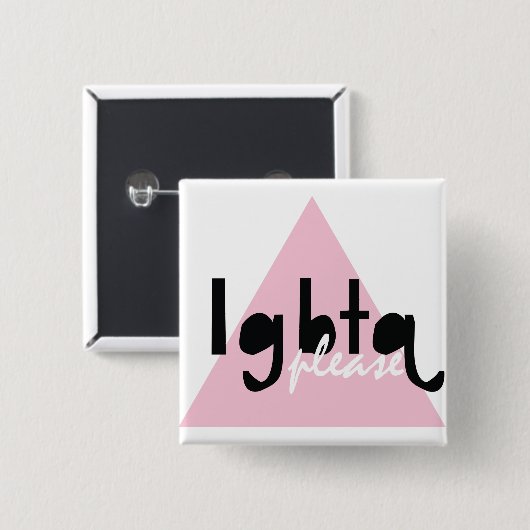 LGBTQ bitte Button (Vorne & Hinten)