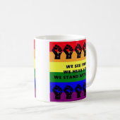 LGBTQ-BLACK-LEBEN GLEICHZEITIG FÜR DEN GAY PRIDE KAFFEETASSE (VorderseiteRechts)