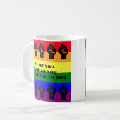 LGBTQ-BLACK-LEBEN GLEICHZEITIG FÜR DEN GAY PRIDE KAFFEETASSE (Vorderseite Links)