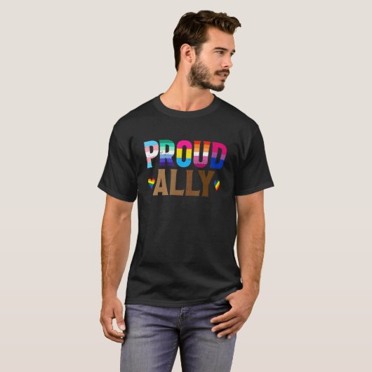 Lgbtq Black Pride Proud Ally Lesbian Gay Bi Trans T-Shirt (Vorne ganz)