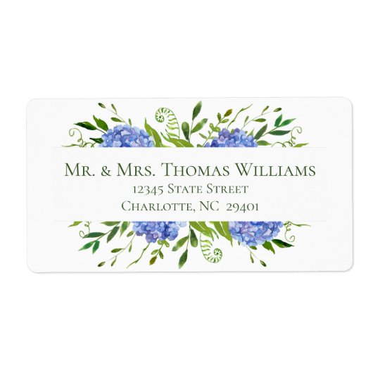 LGBTQ Blue Hydrangeas Floral Wedding Address (Vorne)