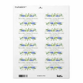 LGBTQ Blue Hydrangeas Floral Wedding Address (Vorne)