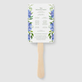 LGBTQ Blue Hydrangeas Floral Wedding Program Fächer (Rückseite)