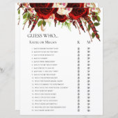 LGBTQ Boho Rote Rosen schätzen, wer Bridal Word Se (Vorne/Hinten)