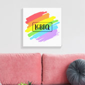 LGBTQ Brushstrokes Rainbow Leinwanddruck (Insitu (Wohnzimmer))