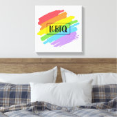 LGBTQ Brushstrokes Rainbow Leinwanddruck (Insitu (Schlafzimmer))