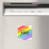 LGBTQ Brushstrokes Rainbow Magnet (In Situ (Geschirrspüler))