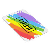 LGBTQ Brushstrokes Rainbow Magnet (Rechte Seite)