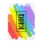 LGBTQ Brushstrokes Rainbow Magnet (Vertikal)