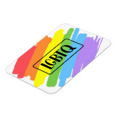 LGBTQ Brushstrokes Rainbow Magnet (Linke Seite)