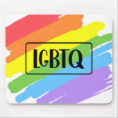 LGBTQ Brushstrokes Rainbow Mousepad (Vorne)