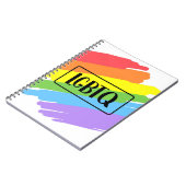 LGBTQ Brushstrokes Rainbow Notizblock (Linke Seite)