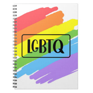 LGBTQ Brushstrokes Rainbow Notizblock