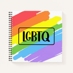 LGBTQ Brushstrokes Rainbow Notizblock