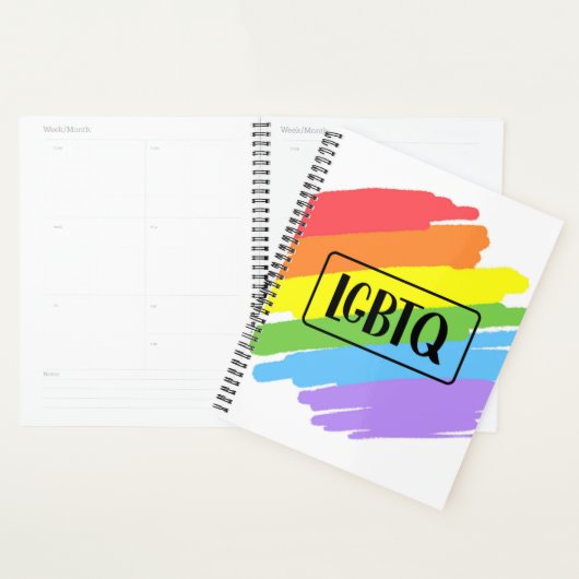 LGBTQ Brushstrokes Rainbow Planer (Anzeige)