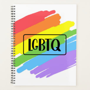 LGBTQ Brushstrokes Rainbow Planer