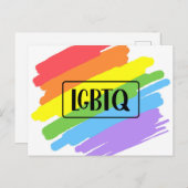 LGBTQ Brushstrokes Rainbow Postkarte (Vorne/Hinten)